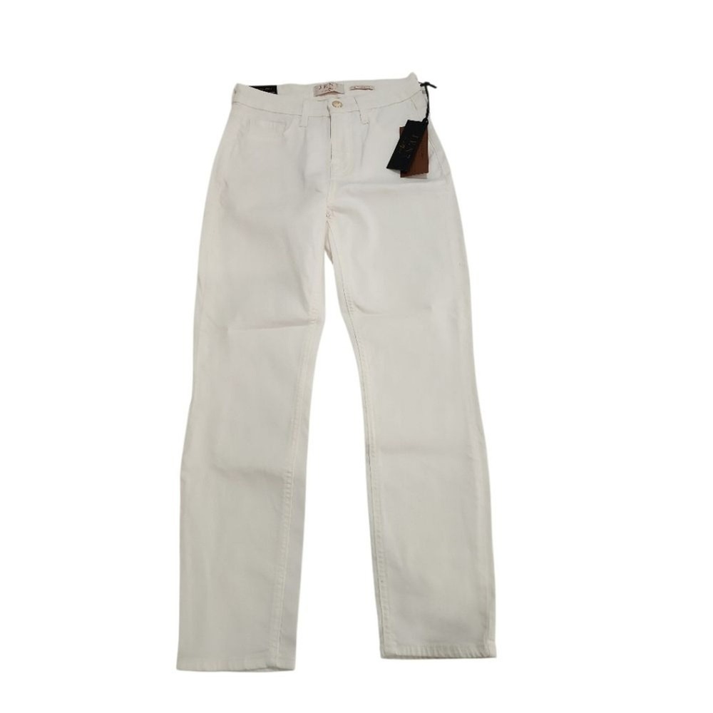 NEW Jen7 Cropped Skinny Jeans Womens Size 0 White Sculpting Panel Designer Denim